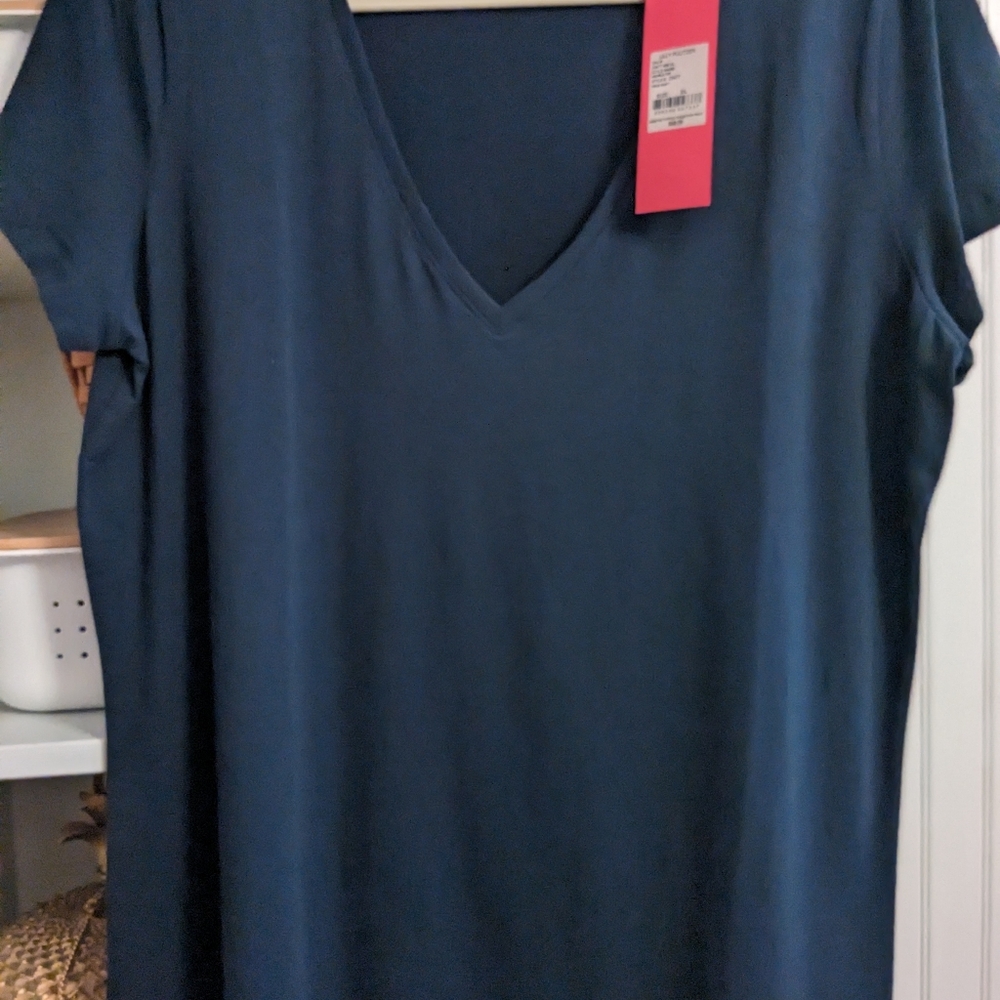 Lilly Pulitzer Michele Shirt NWT Xtra Large True Navy